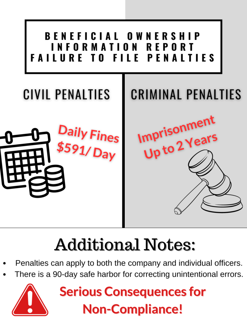 Penalties for Failing to File a Beneficial Ownership Information Report